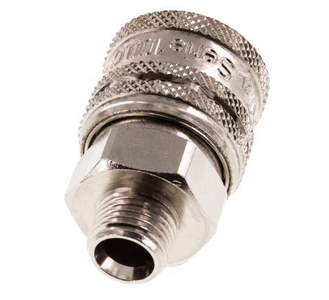 Acero DN 7.2 (Euro) Acoplamiento de aire de seguridad Enchufe G 1/4 pulgada Macho