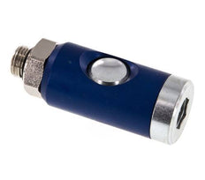 Hardened steel DN 7.4 Safety Air Coupling Socket with Push Button G 1/4 inch Male