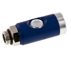 Acero templado DN 7.4 Enchufe de seguridad para acoplamiento de aire con pulsador G 3/8 pulgadas Macho