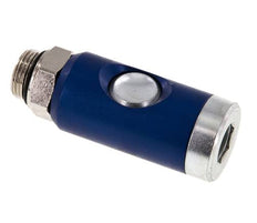 Acero templado DN 7.4 Enchufe de seguridad para acoplamiento de aire con pulsador G 3/8 pulgadas Macho