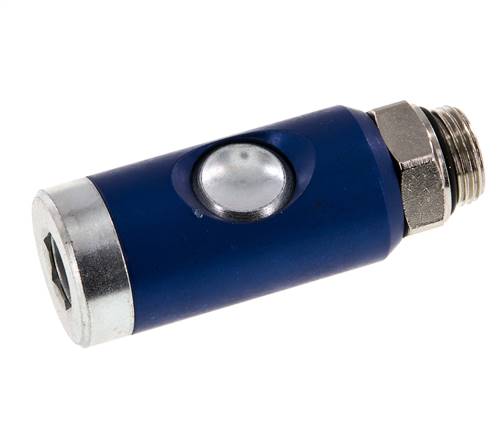 Acero templado DN 7.4 Enchufe de seguridad para acoplamiento de aire con pulsador G 3/8 pulgadas Macho