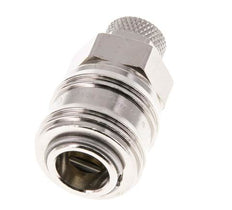 Latón niquelado DN 7,2 (Euro) Racor de acoplamiento de aire Tuerca de unión 6x8 mm Cierre doble