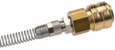 Acoplamiento de aire de latón DN 7,2 (Euro) Tuerca de racor 4x6 mm Cierre doble giratorio Bend-Protect