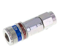 Acero/latón DN 7.6 (7.2 Euro) Acoplamiento de aire de seguridad Toma 8x12 mm (streamline) Tuerca de unión