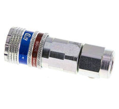 Acero/latón DN 7.6 (7.2 Euro) Acoplamiento de aire de seguridad Toma 8x12 mm (streamline) Tuerca de unión