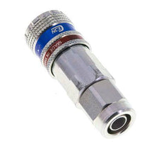 Acero/latón DN 7.6 (7.2 Euro) Acoplamiento de aire de seguridad Toma 8x12 mm (streamline) Tuerca de unión