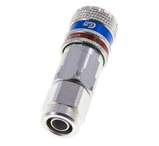 Acero/latón DN 7.6 (7.2 Euro) Acoplamiento de aire de seguridad Toma 8x12 mm (streamline) Tuerca de unión