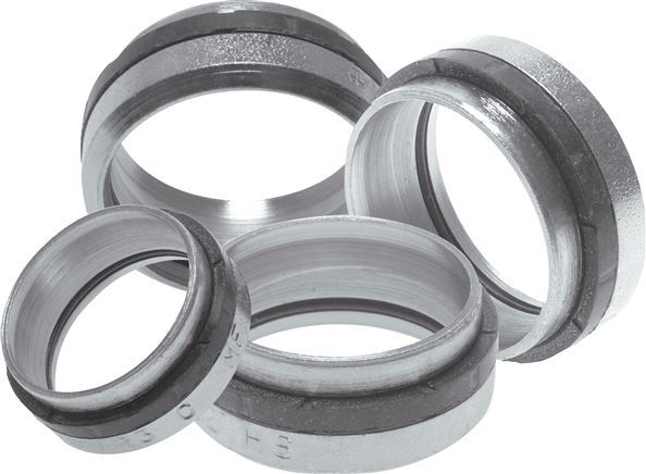 14S Zinc plated Steel Cutting ring with seal [2 Pieces]
