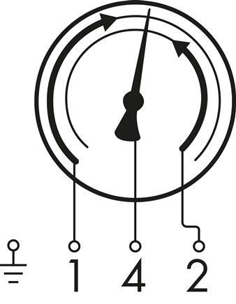 Contact Pressure Gauge 1NC/2NO 0..25bar (363psi) Stainless Steel 100mm Class 1 Below Connection