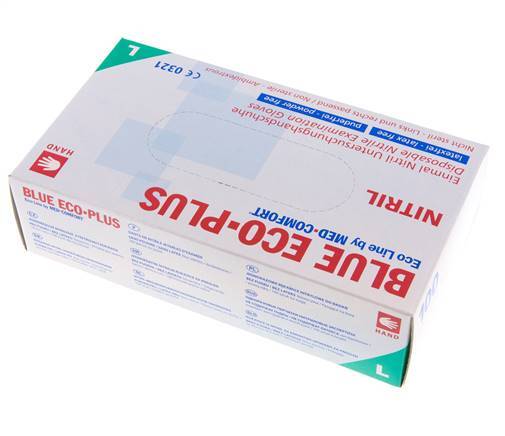 Guantes desechables de nitrilo sin polvo tamaño L (100 unidades) Covid