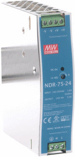 Fuente de alimentación universal Mean Well NDR 24V 3.2A | NDR-75-24