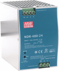 Fuente de alimentación universal Mean Well NDR 24V 20A | NDR-480-24