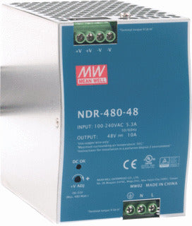 Fuente de alimentación universal Mean Well NDR 48V 10A | NDR-480-48