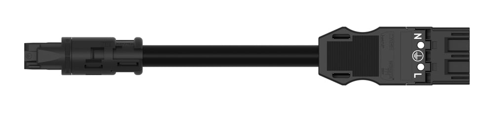 Wago MIDI ECA Socket-Plug Cable 3G2.5mm 5M Black - 774-9993/1507-501