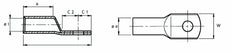 Cimco Press Cable Lug For Copper Cable - 180725 [50 Pieces]