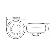 ESYLUX Interruptor de Movimiento básico (completo) - EB10430909