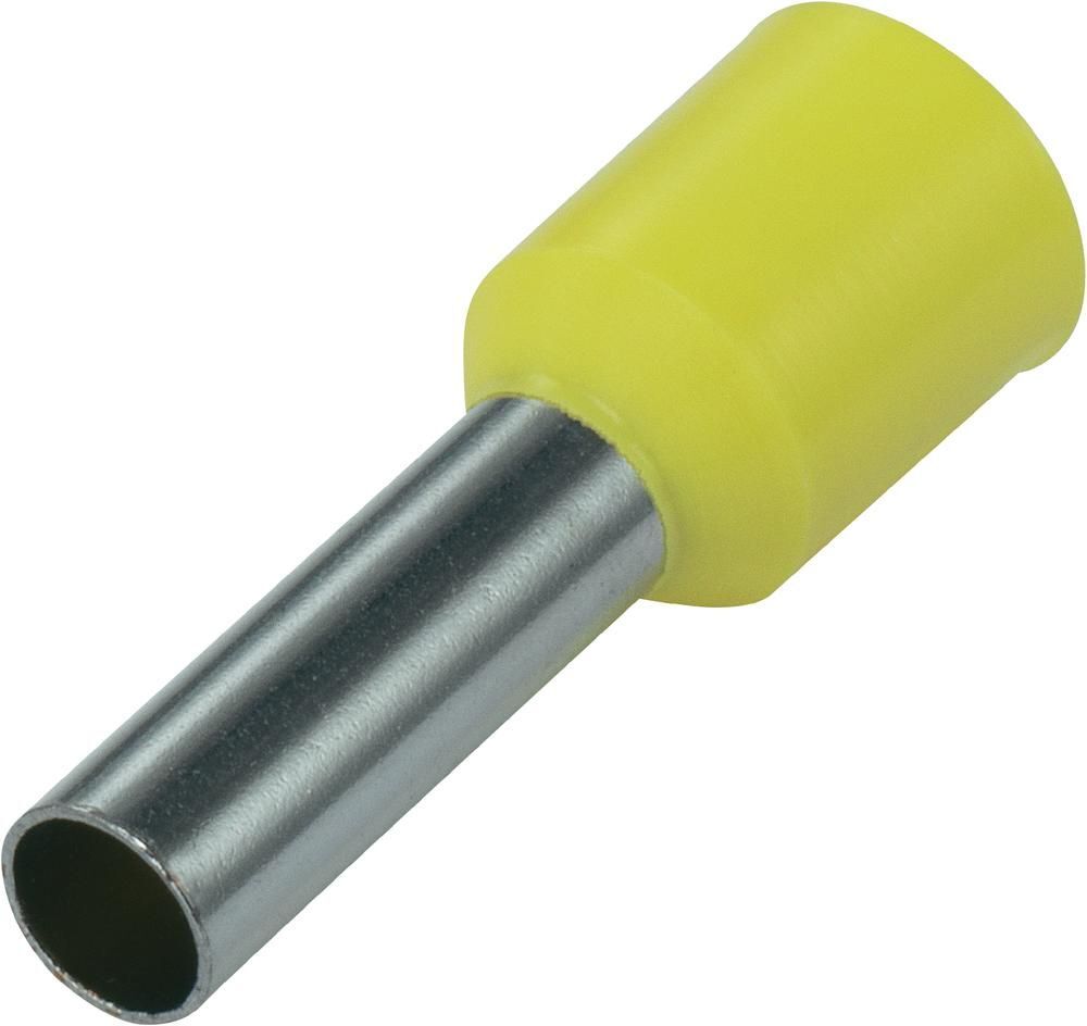 Yellow Ferrule 0.25mm² 6mm Barrel - CE500025 [100 Pieces]