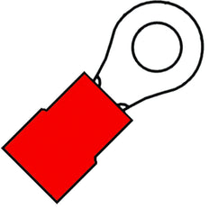 Terminal De Anillo Aislado M4 Nylon 0.5-1.5mm2 - 156410 [100 Piezas]