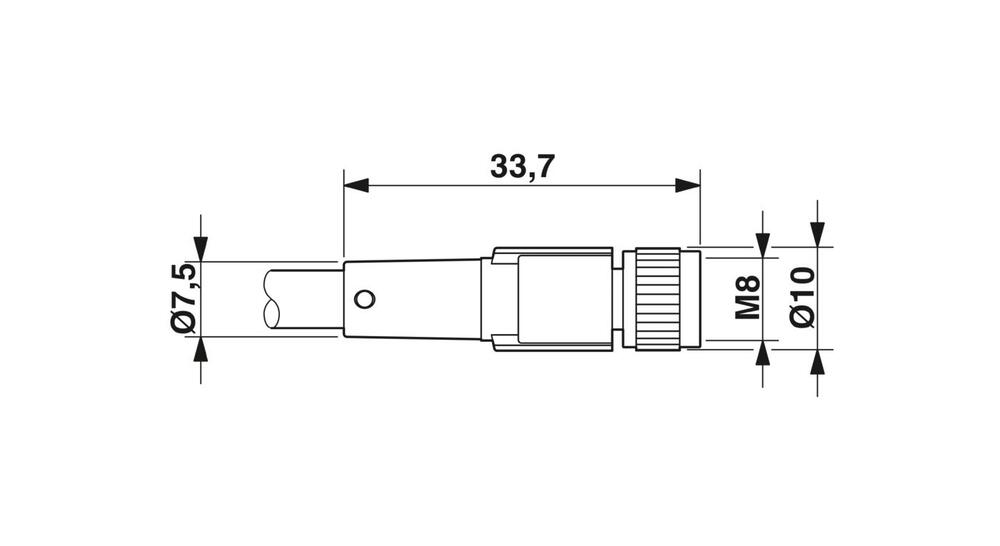 Phoenix Contact SAC-3P-10.0-PUR/M Cable de sensor/actuador con conector - 1694101