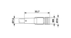 Phoenix Contact SAC-3P-10.0-PUR/M Cable de sensor/actuador con conector - 1694101