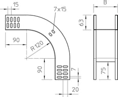 OBO RBV Bend/corner Piece Cable Tray - 7007063