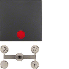 Hager Berker S.1/B.3/B.7 Control Element/Central Plate Switchgear - 16211606 [2 Pieces]