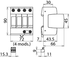 DEHN Protector Contra Sobretensiones DEHNguard - 952405