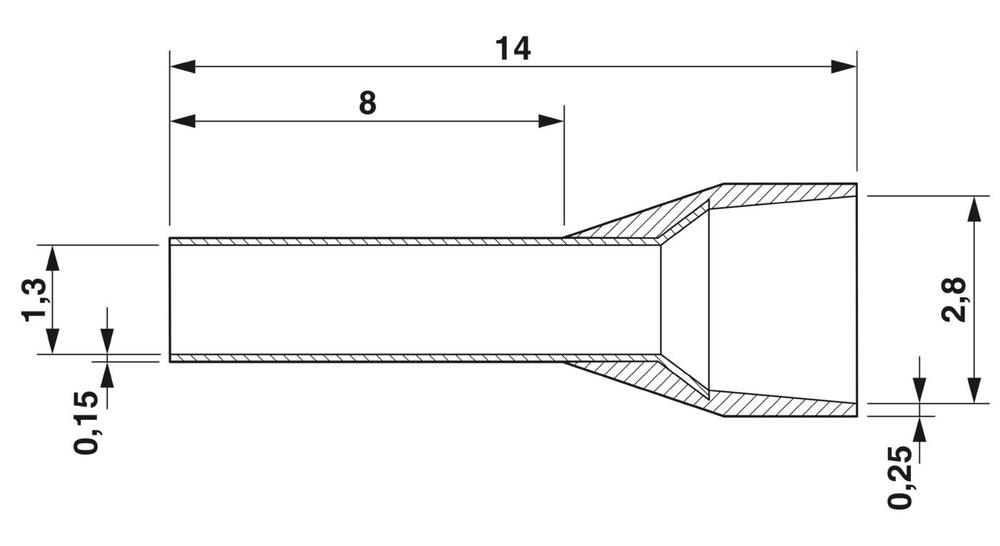 Phoenix Contact AI Manguito terminal de cable - 3200519 [100 Piezas] [2 Piezas]