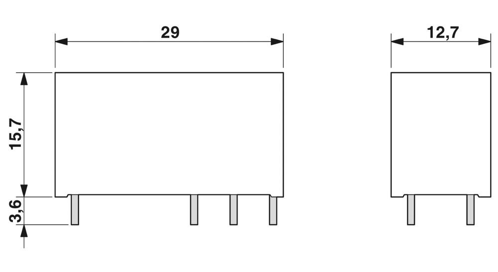 Contacto Phoenix REL Relé auxiliar - 2961312 [2 Piezas]