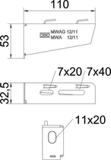 OBO Sistema de soporte de cables de consola MWAG - 6424600