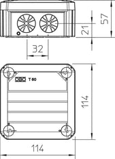 OBO T-Box Caja De Montaje En Superficie Pared/Techo - 2007803