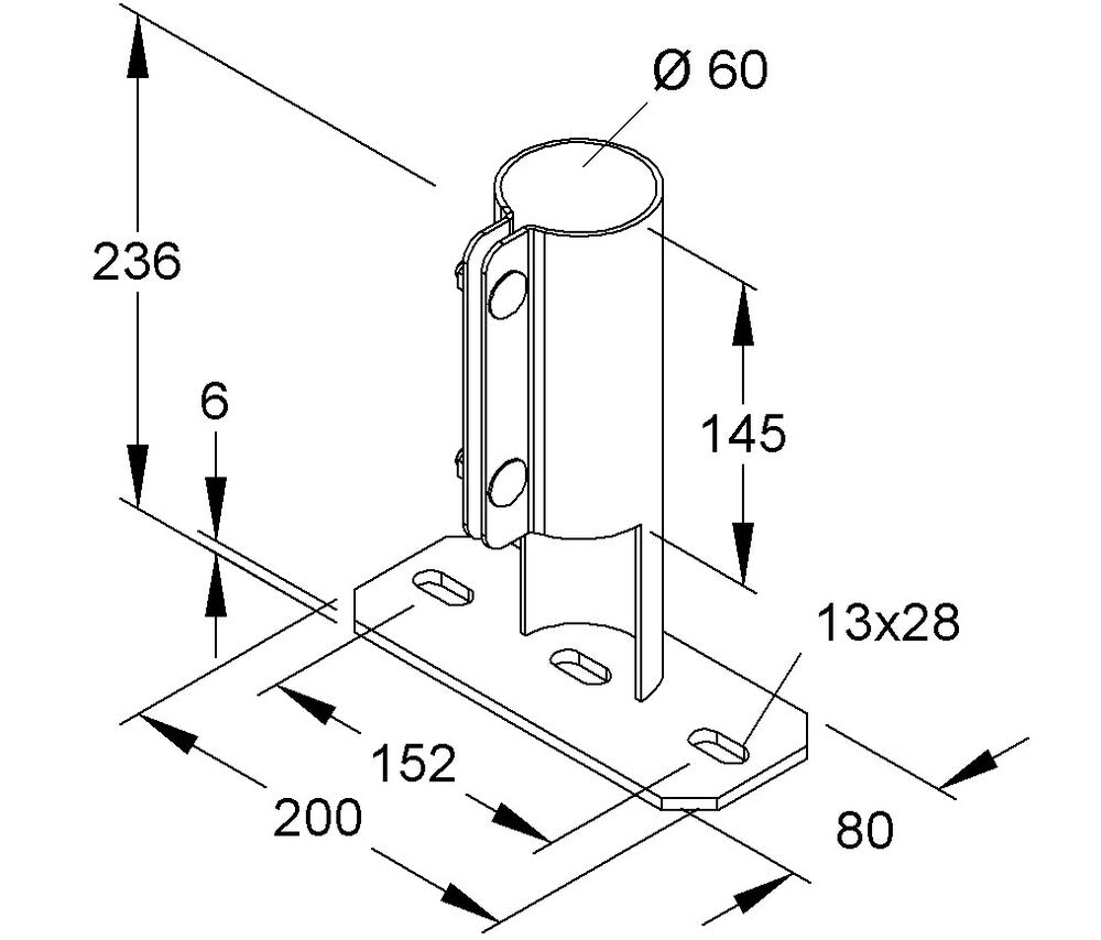 Tubo Para Cables De Montaje En Suelo HKL - 69114