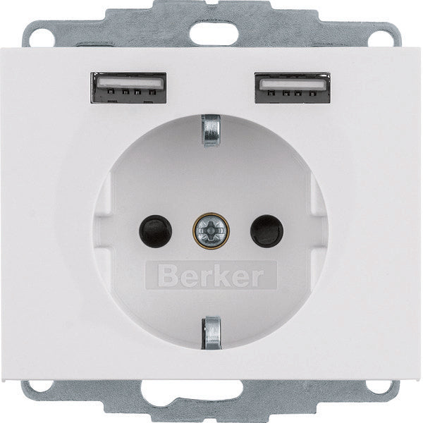 Hager Berker K.1 Wall Outlet (WCD Switchgear) - 48037009