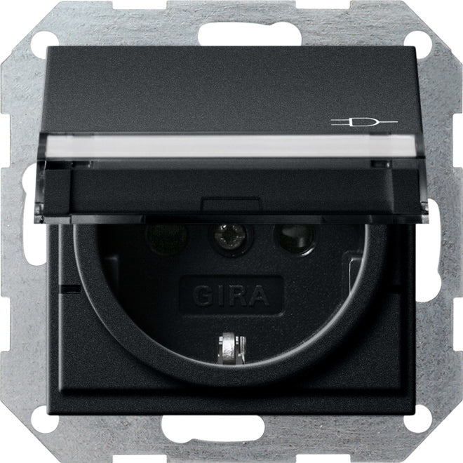 Gira System 55 Wall Socket Outlet (WCD Switchgear) - 2762005