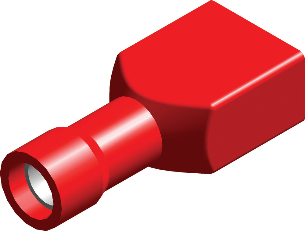 Conector De Espada Aislado Rojo Carcasa 0.5-1.5mm² - CE100104 [100 Piezas]
