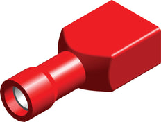 Conector De Espada Aislado Rojo Carcasa 0.5-1.5mm² - CE100104 [100 Piezas]