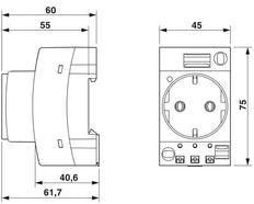 Phoenix Contact Toma De Pared Modular - 0804040