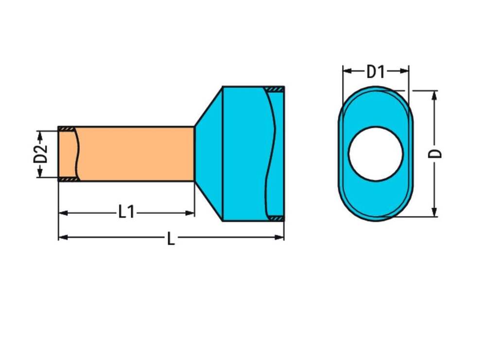 Manguito Terminal De Cable Wago - 216-545 [100 Piezas]