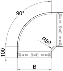 OBO Magic Bend/corner Piece Cable Tray - 6041134