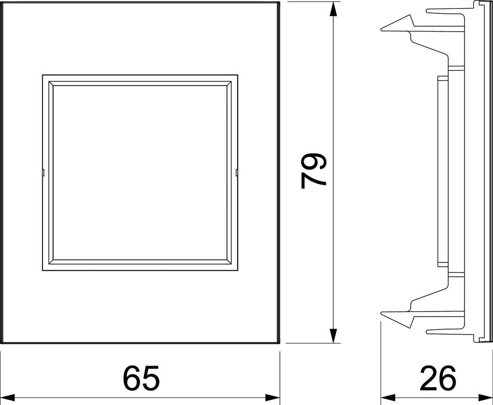 Rehau by OBO SIGNA Cover Frame Switchgear - 6121104 [2 Pieces]