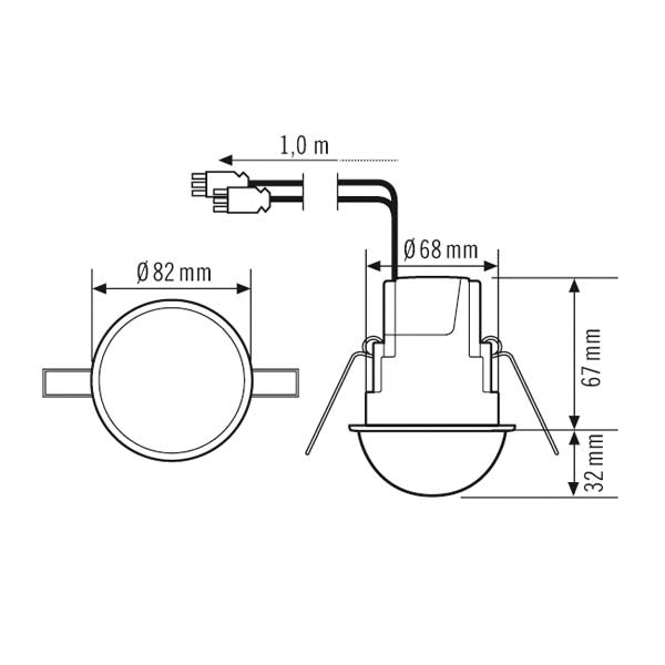 Interruptor de movimiento Compact Express de ESYLUX (completo) - EP10510700