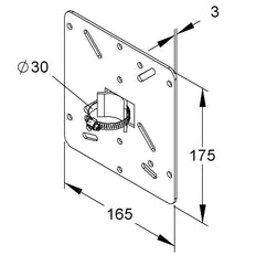 HKL Altube Placa de montaje Tubo de cable - 57116