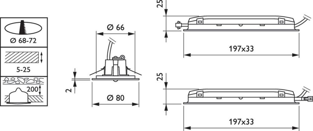 Philips Iluminación de Emergencia downlight EM120B Downlight, Foco, Proyector - 79147699