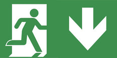Emergency Exit Down Sign Plate TA 725 Series - 7TCA091350R3618