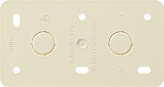 Gira Dual Mounting Plate for Wall Socket Assembly White - 008013