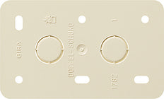 GIRA Mounting Plate 2-Way Wall Socket Surface Mount Cream White - 008213