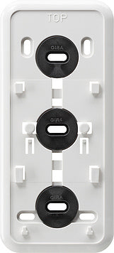Gira Click-It Placa de montaje de 3 pliegues Blanco Puro - 008311 [2 piezas]