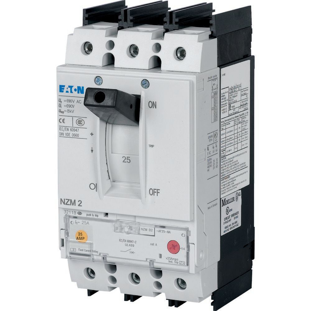 Eaton NZMB2 Interruptor automático 3P 60A 25KA con terminales de caja - 107619