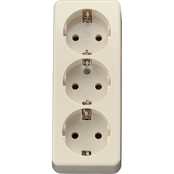 Jung 3-Way Wall Socket - 10S23LA