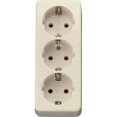Jung 3-Way Wall Socket - 10S23LA